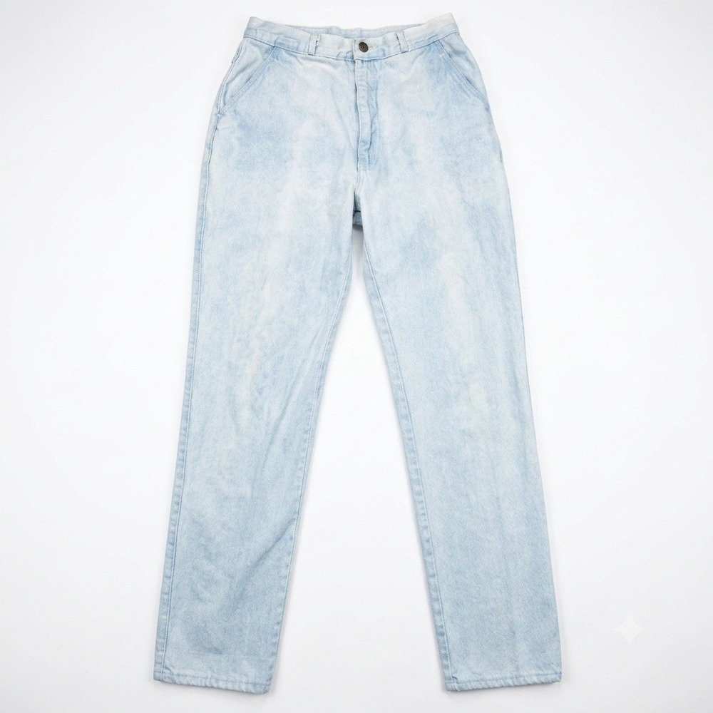 Vintage‎ Seattle Blues High Rise Mom Jeans Womens 28x31 Light Acid Wash Denim